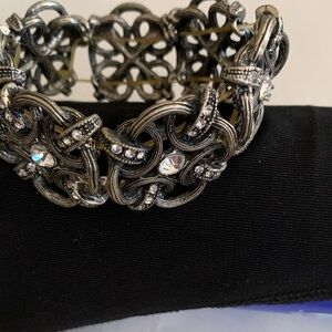 Elegant Silver Bracelet with Crystal Accents